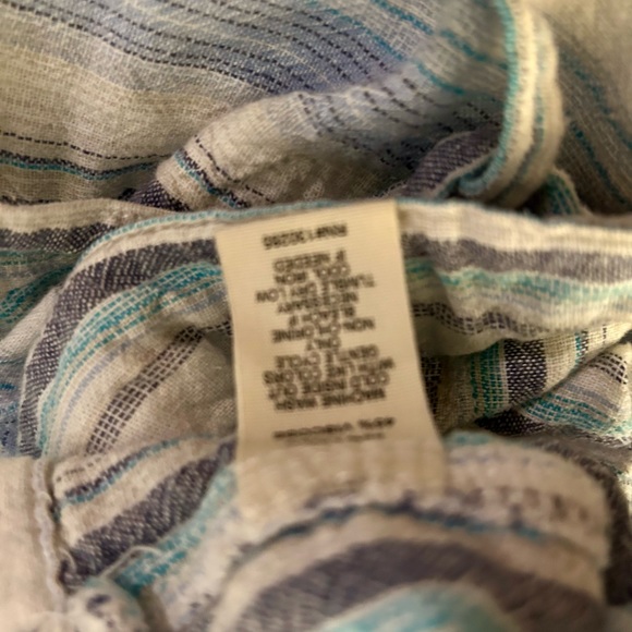 James Per-Se Striped Modal Shorts Elastic Waistband Blue & White Size Large - Picture 9 of 10